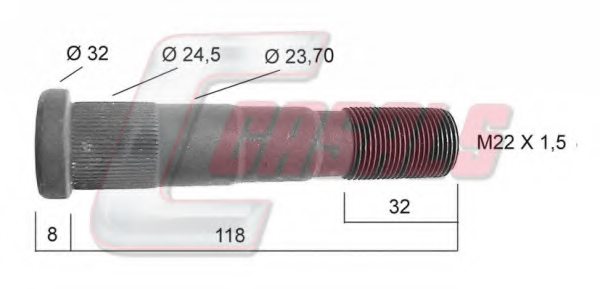 CASALS 21327 Wheel Stud